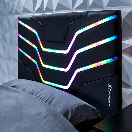 Cosmos RGB Ottoman Gaming Stauraumbett mit RGB-Beleuchtung für Kinder & Jugendliche - X Rocker EU