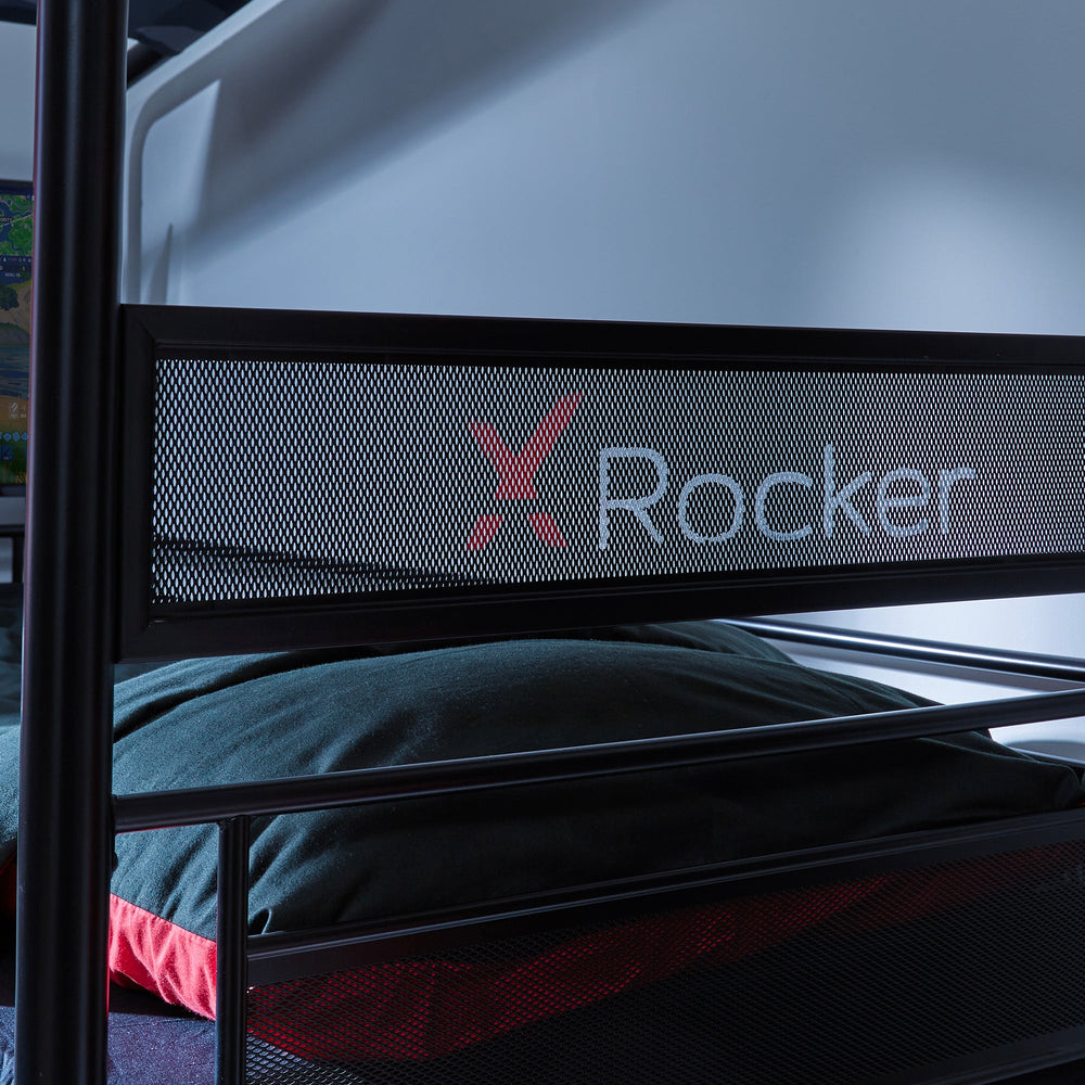 Contra - Gaming Etagenbett mit TV Halterung & 4 Aufbaumöglichkeiten - X Rocker EU