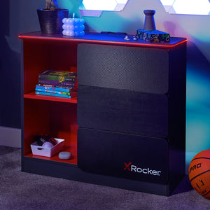 Carbon-Tek Gaming Schubladen-Kommode mit LED-Beleuchtung