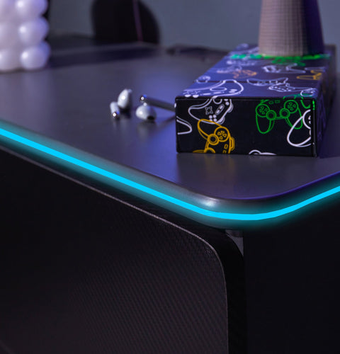 Carbon-Tek Gaming Schubladen-Kommode mit LED-Beleuchtung