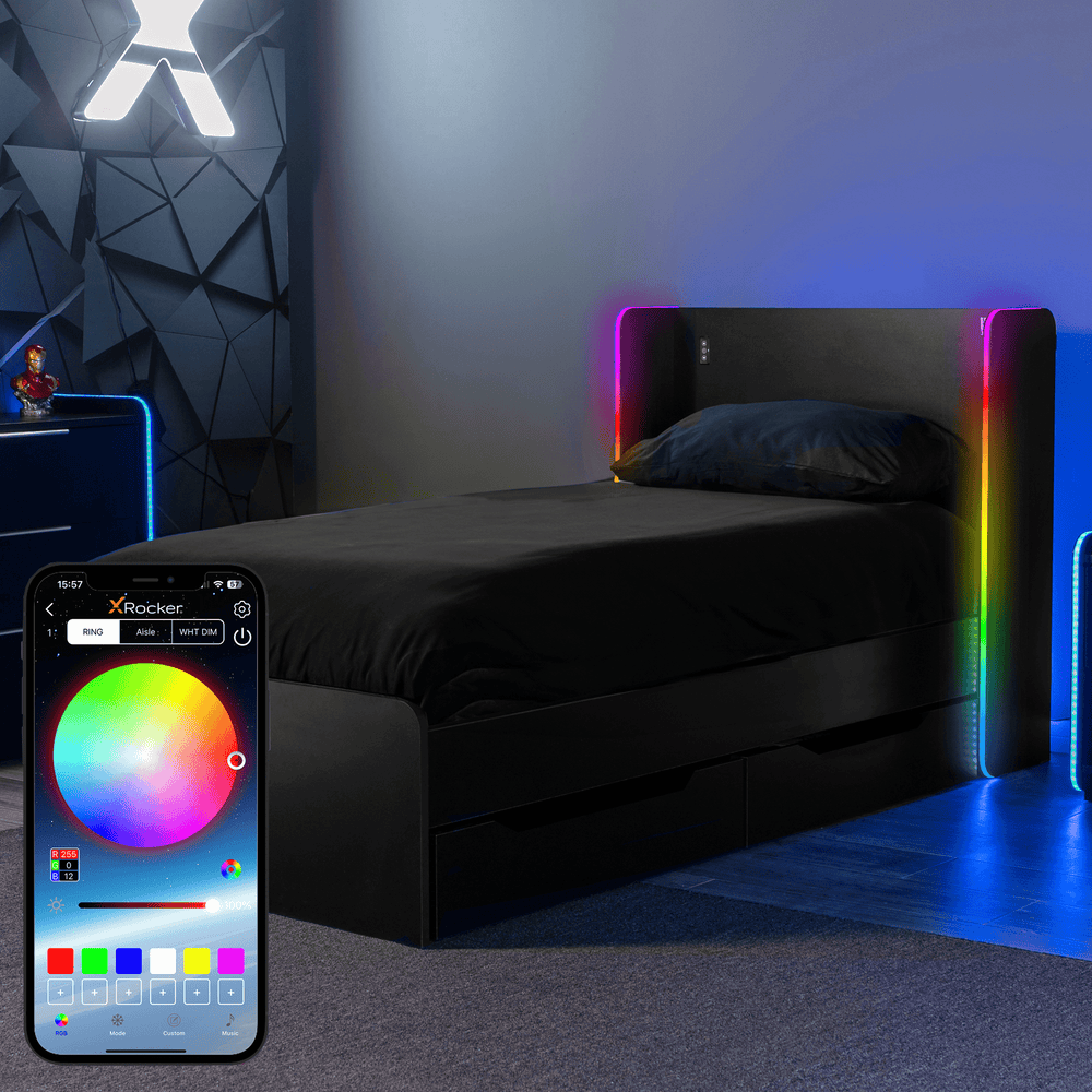 Electra Gaming Bett mit RGB-Beleuchtung