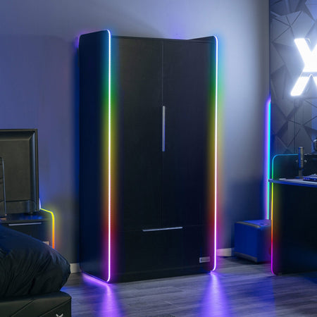 Electra Gaming Kleiderschrank mit RGB-Beleuchtung & App-Steuerung