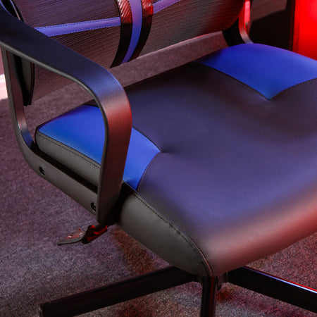 Helix Gaming Bürodrehstuhl mit Mesh Netzstoff Rückenlehne - Blau