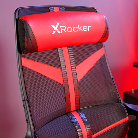 Helix Gaming Bürodrehstuhl mit Mesh Netzstoff Rückenlehne - Rot