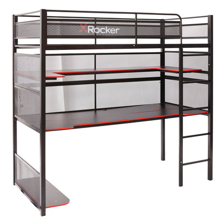 Battlebunk Gaming Hochbett mit XL-Schreibtisch - X Rocker EU