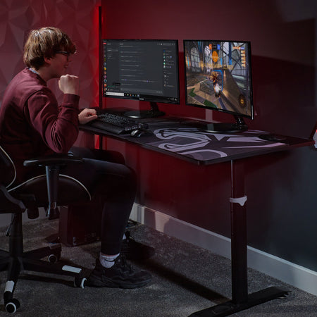 Cougar XL Höhenverstellbarer Ultra Wide Aluminium Carbon Gaming Tisch - X Rocker EU