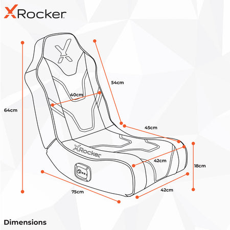 Shadow 2.0 Audio Floor Rocker Gaming Bodensessel - Blau - X Rocker EU