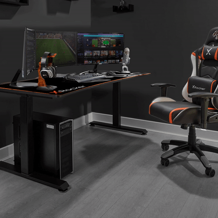 Cougar XL Höhenverstellbarer Ultra Wide Aluminium Carbon Gaming Tisch - X Rocker EU