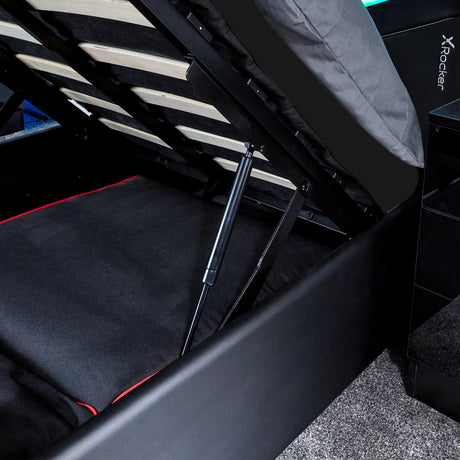 Cosmos RGB Ottoman Gaming Stauraumbett mit RGB-Beleuchtung für Kinder & Jugendliche - X Rocker EU