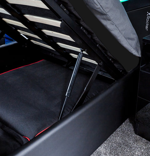 Cosmos RGB Ottoman Gaming Stauraumbett mit RGB-Beleuchtung für Kinder & Jugendliche - X Rocker EU