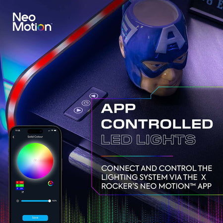 Electra Gaming Nachtschrank mit RGB-Beleuchtung & Wireless Charging