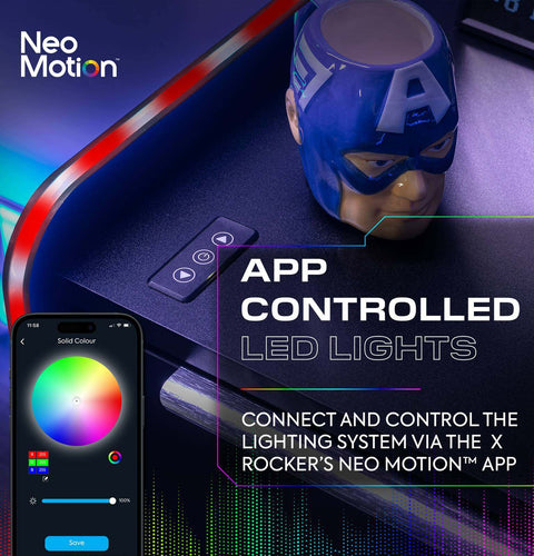 Electra Gaming Nachtschrank mit RGB-Beleuchtung & Wireless Charging