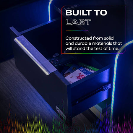 Electra Gaming Nachtschrank mit RGB-Beleuchtung & Wireless Charging