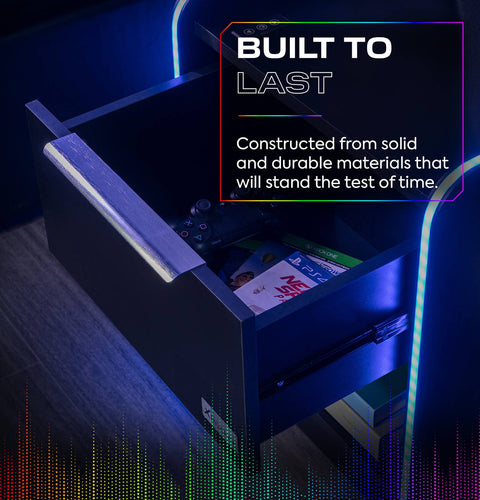 Electra Gaming Nachtschrank mit RGB-Beleuchtung & Wireless Charging