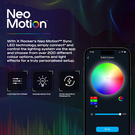 Electra Gaming Nachtschrank mit RGB-Beleuchtung & Wireless Charging