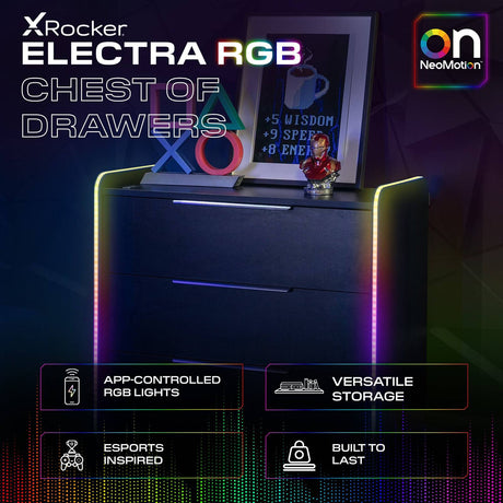 Electra Gaming Schubladen-Kommode mit RGB-Beleuchtung