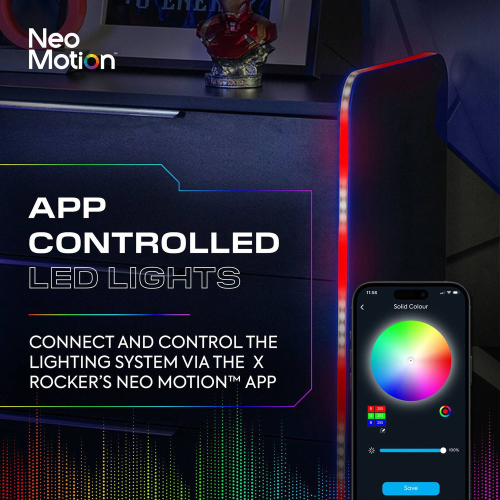 Electra Gaming Schubladen-Kommode mit RGB-Beleuchtung