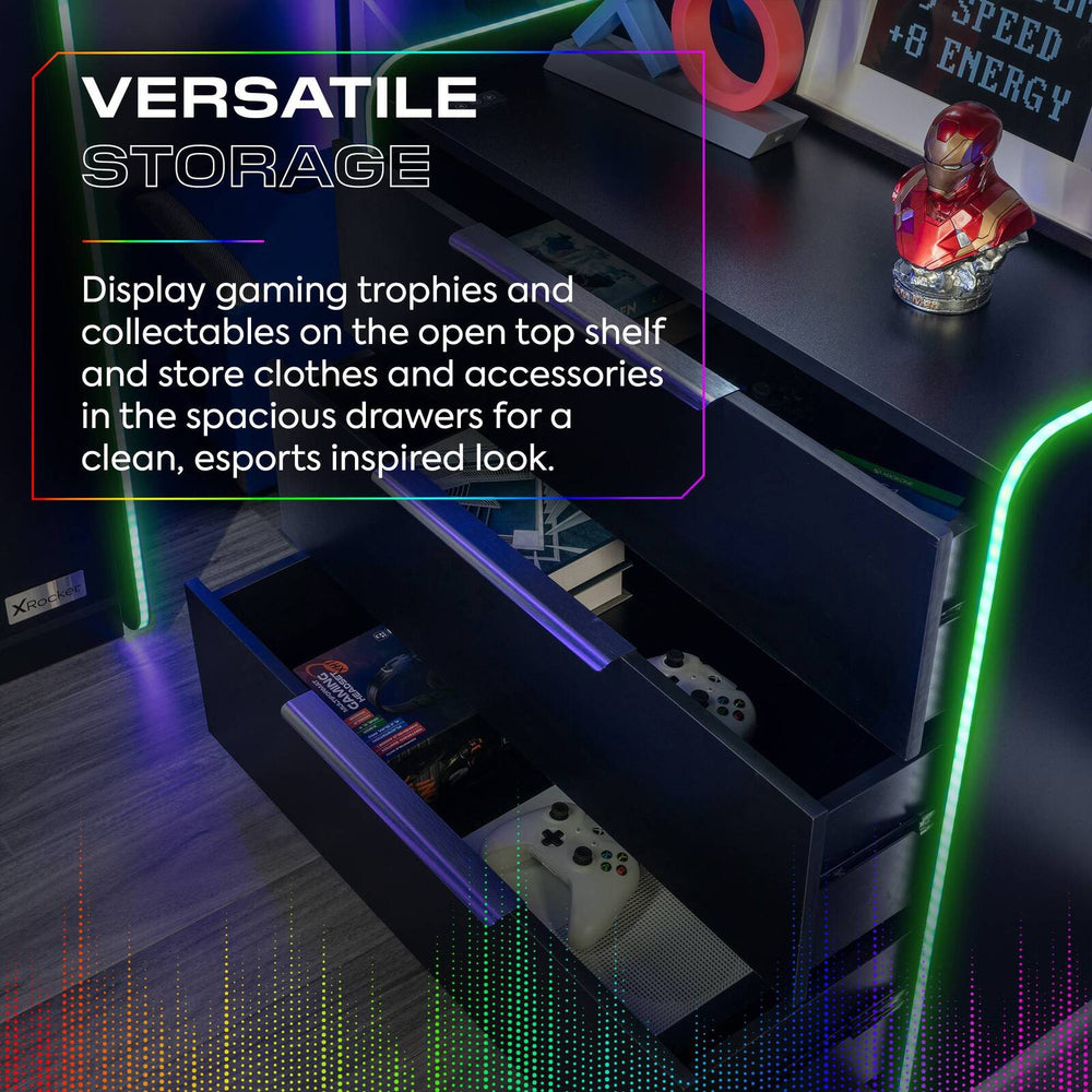 Electra Gaming Schubladen-Kommode mit RGB-Beleuchtung