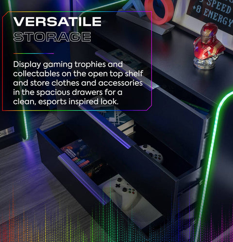 Electra Gaming Schubladen-Kommode mit RGB-Beleuchtung