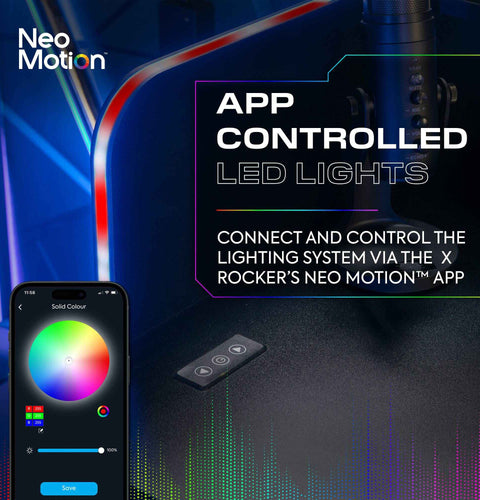 Electra Gaming Schreibtisch mit RGB-Beleuchtung & Wireless Charging