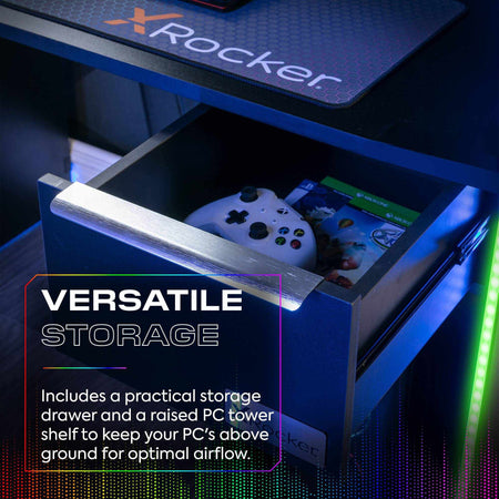 Electra Gaming Schreibtisch mit RGB-Beleuchtung & Wireless Charging