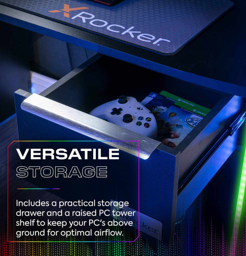 Electra Gaming Schreibtisch mit RGB-Beleuchtung & Wireless Charging