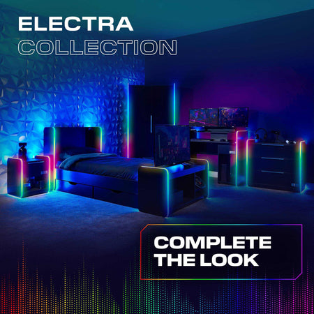 Electra Gaming Schreibtisch mit RGB-Beleuchtung & Wireless Charging