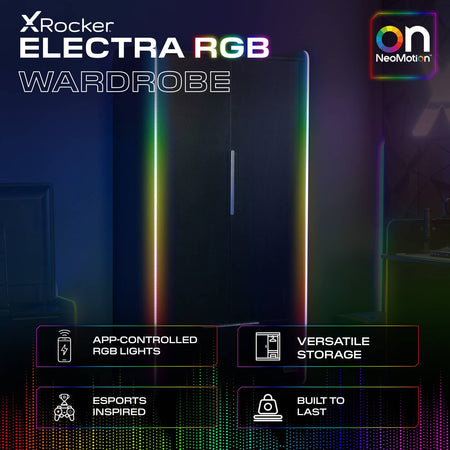 Electra Gaming Kleiderschrank mit RGB-Beleuchtung & App-Steuerung
