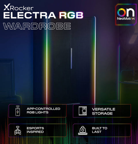 Electra Gaming Kleiderschrank mit RGB-Beleuchtung & App-Steuerung