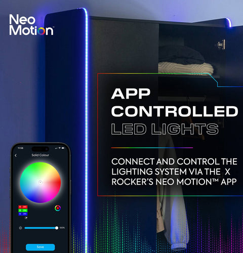 Electra Gaming Kleiderschrank mit RGB-Beleuchtung & App-Steuerung