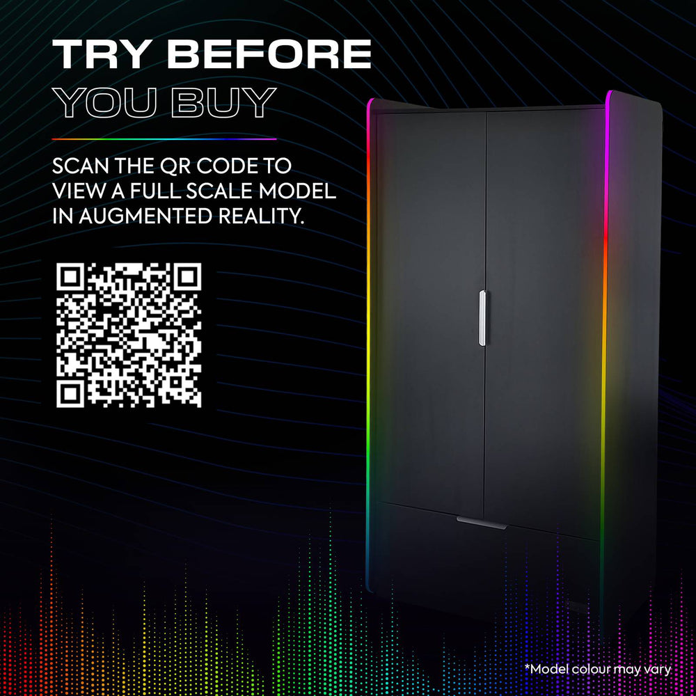 Electra Gaming Kleiderschrank mit RGB-Beleuchtung & App-Steuerung