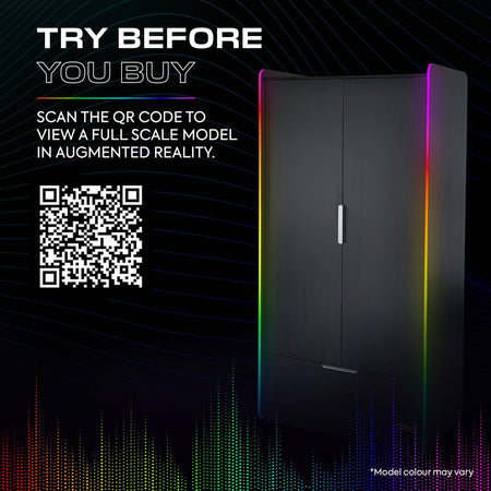 Electra Gaming Kleiderschrank mit RGB-Beleuchtung & App-Steuerung