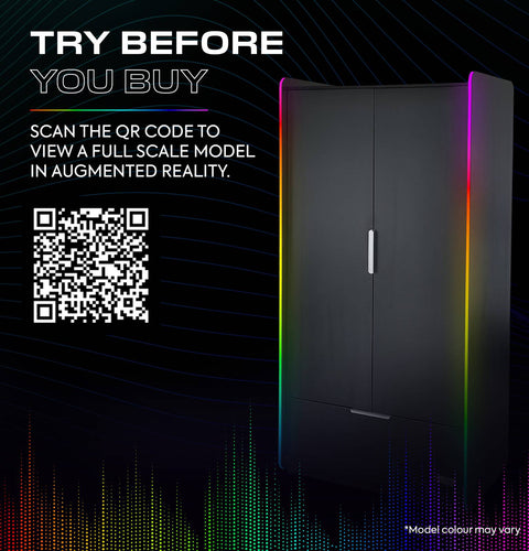 Electra Gaming Kleiderschrank mit RGB-Beleuchtung & App-Steuerung