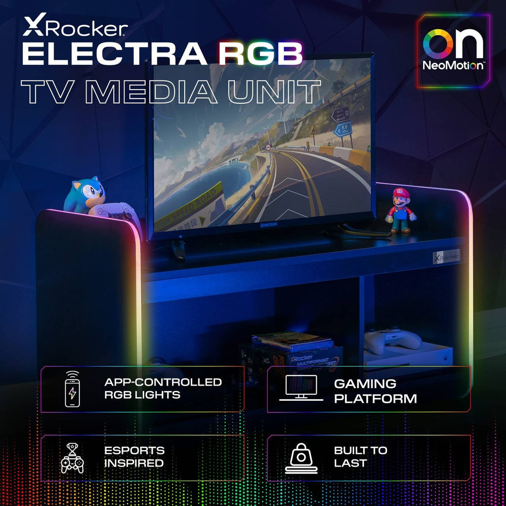 Electra Gaming TV-Board mit Neo Motion Sync™ RGB-Beleuchtung - X Rocker EU