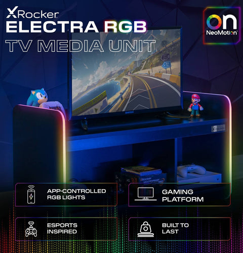 Electra Gaming TV-Board mit Neo Motion Sync™ RGB-Beleuchtung - X Rocker EU