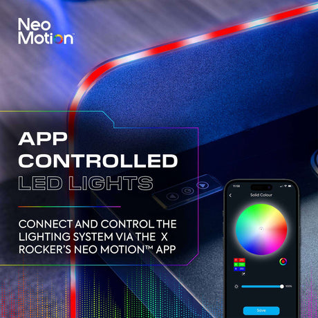 Electra Gaming TV-Board mit Neo Motion Sync™ RGB-Beleuchtung - X Rocker EU