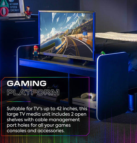 Electra Gaming TV-Board mit Neo Motion Sync™ RGB-Beleuchtung - X Rocker EU