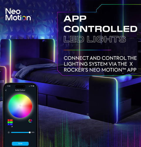 Electra Gaming Bett mit RGB-Beleuchtung