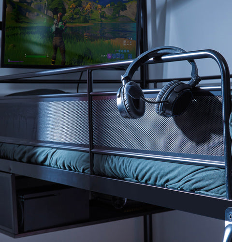 Contra - Gaming Etagenbett mit TV Halterung & 4 Aufbaumöglichkeiten - X Rocker EU