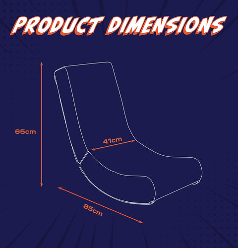 Video Rocker Gaming-Stuhl für Kinder - Geo Camo - Grau