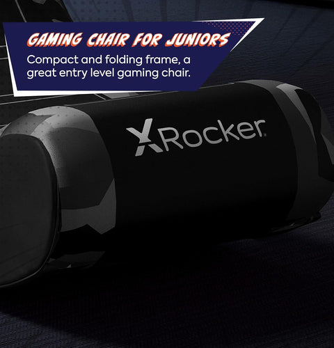 Video Rocker Gaming-Stuhl für Kinder - Geo Camo - Grau