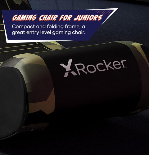 Video Rocker Gaming-Stuhl für Kinder - Geo Camo - Grün