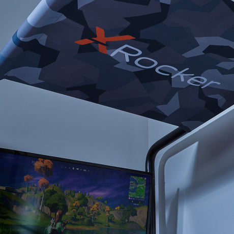 Contra - Gaming Etagenbett mit TV Halterung & 4 Aufbaumöglichkeiten - X Rocker EU