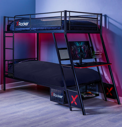 Armada Gaming Etagenbett mit Treppe & Schreibtisch