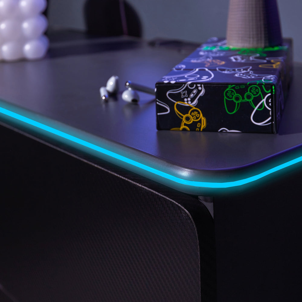 Carbon-Tek Gaming Schubladen-Kommode mit LED-Beleuchtung