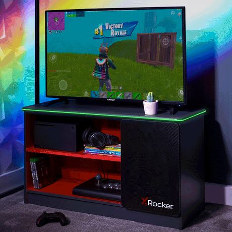 Carbon-Tek Gaming TV-Board mit LED-Beleuchtung