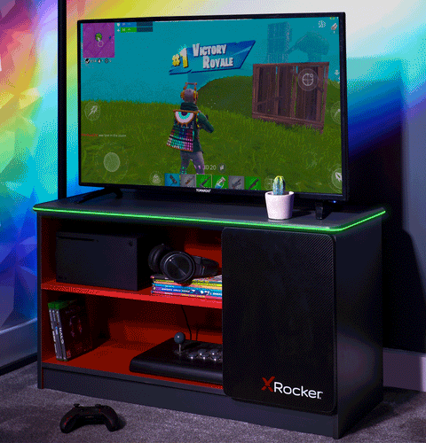 Carbon-Tek Gaming TV-Board mit LED-Beleuchtung