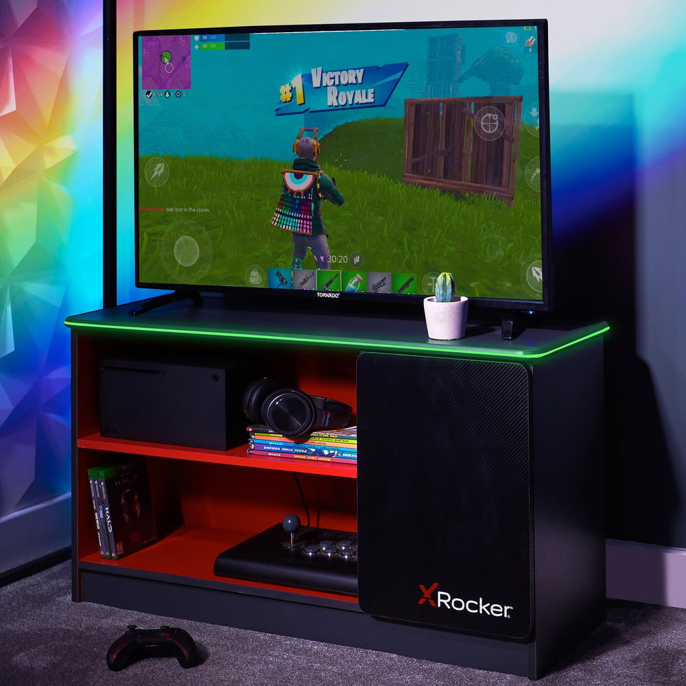 Carbon-Tek Gaming TV-Board mit LED-Beleuchtung