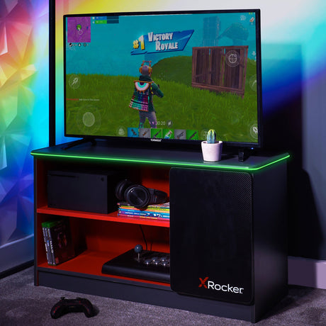 Carbon-Tek Gaming TV-Board mit LED-Beleuchtung