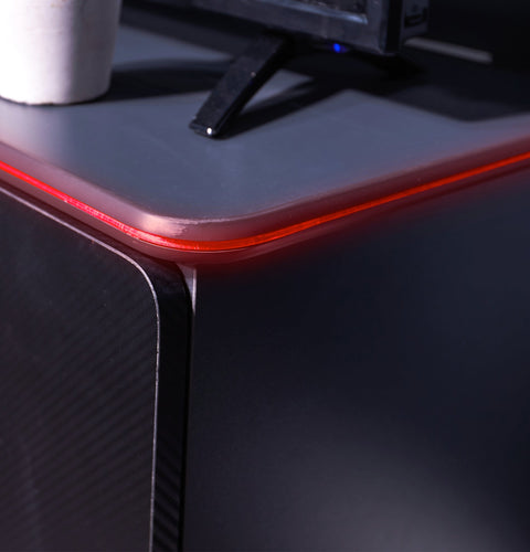Carbon-Tek Gaming TV-Board mit LED-Beleuchtung